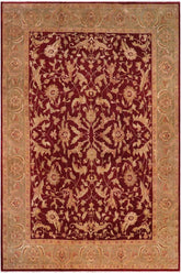 handmade Traditional Banday Red Lt. Green Hand Knotted RECTANGLE 100% WOOL area rug 12 x 17